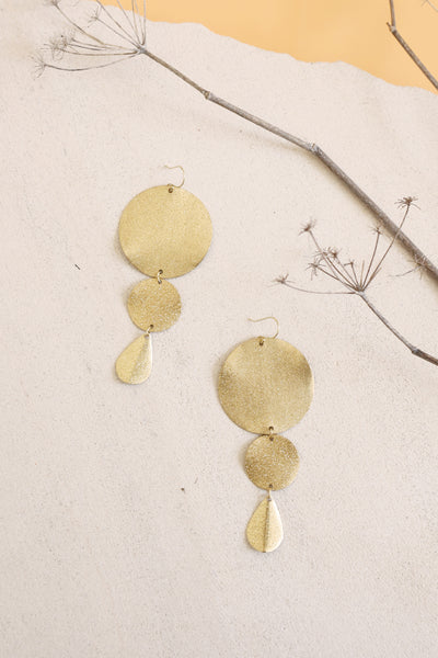 Statement Disk Earrings - Gold
