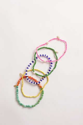 Ariana Beaded Anklet Set of 5