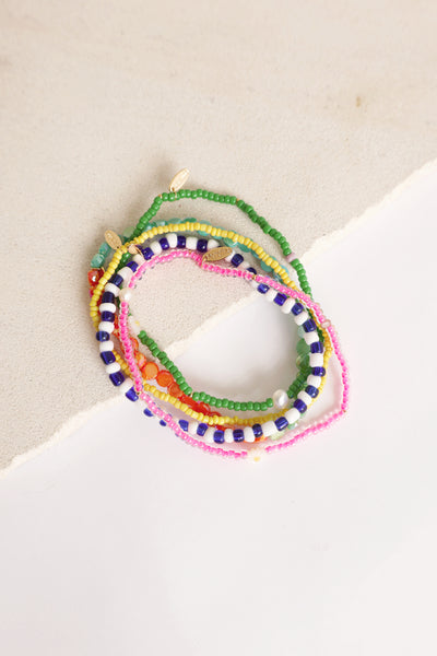 Ariana Beaded Anklet Set of 5