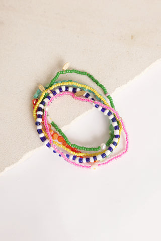 Ariana Beaded Anklet Set of 5