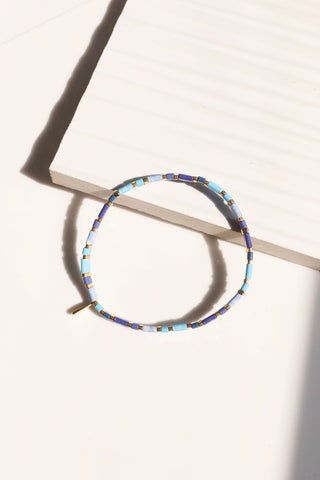 Beaded Chicklet Bracelet SKY