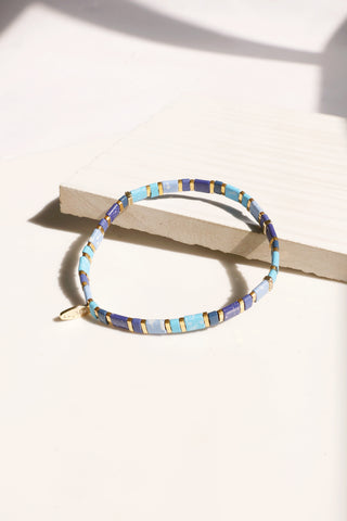 Beaded Chicklet Bracelet SKY