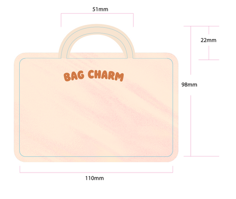 Bag Charm Card- Large (1-5000pcs)