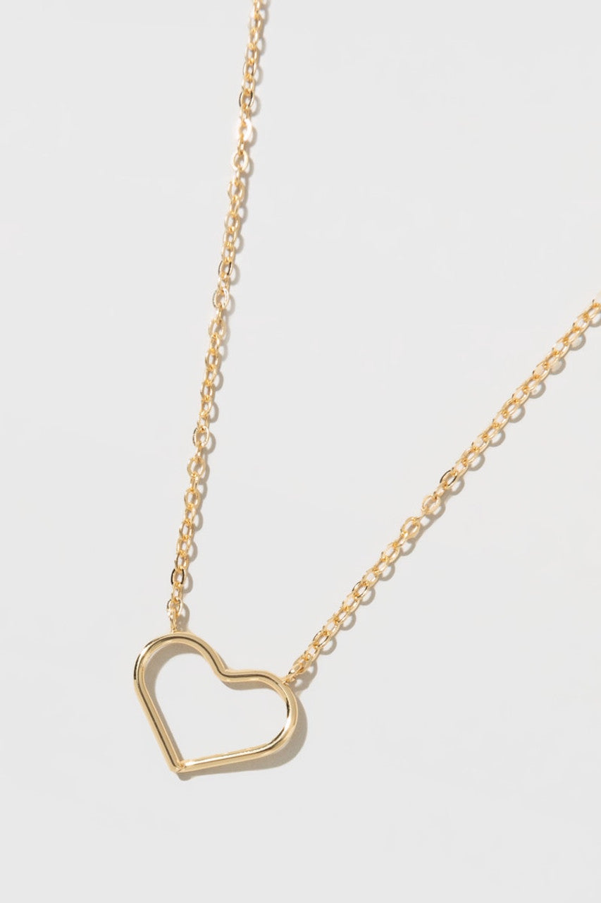 Open Heart Pendant Choker