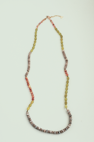 Long Beaded Necklace - Moonstone