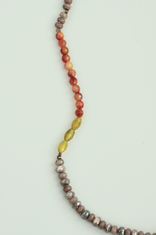 Long Beaded Necklace - Moonstone