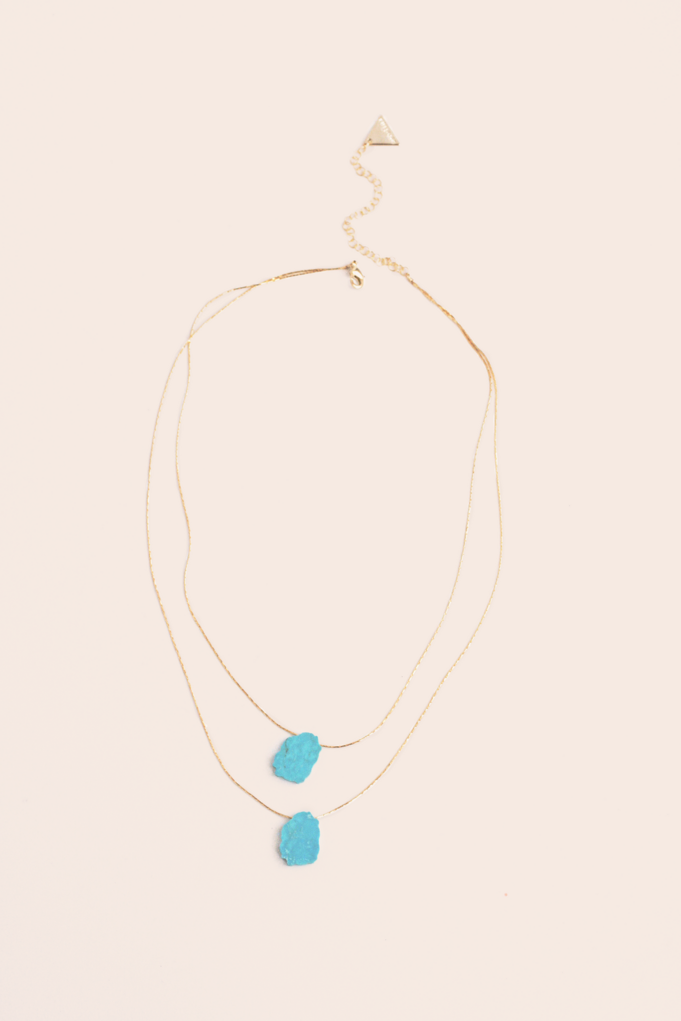 Double Layer Stone Necklace - Turquoise