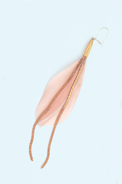 Vintage Chain and Feather Melange - Blush