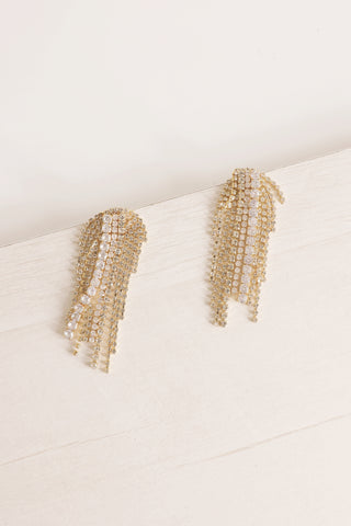 Tiffany Fringe Earrings - Clear