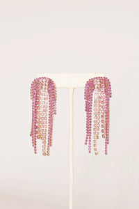 Tiffany Fringe Earrings - Pink