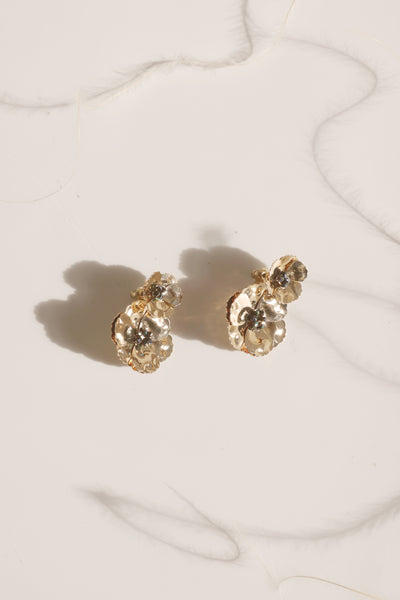 Poppy Front Back Earrings - Gold