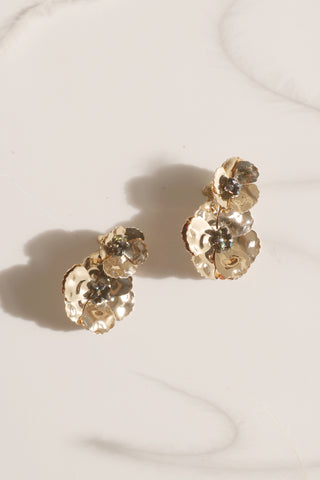 Poppy Front Back Earrings - Gold