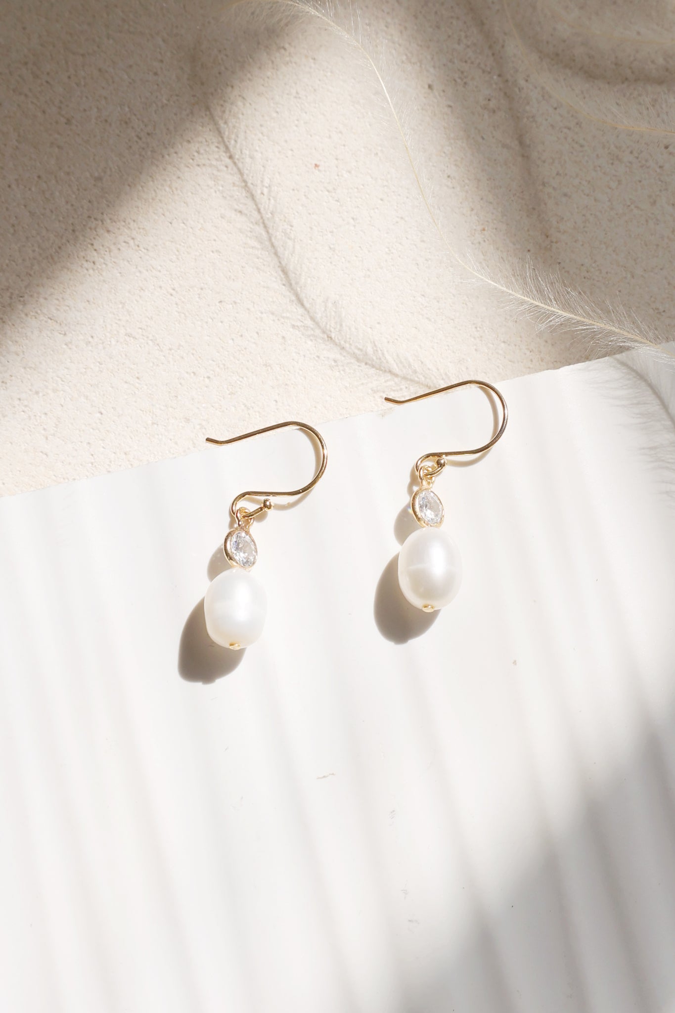 Dainty Pearl Earrings Serefina