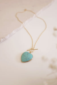 Toggle Chain Heart Pendant Necklace