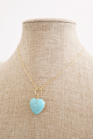 Toggle Chain Heart Pendant Necklace