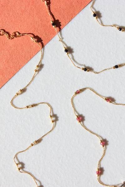 Glass Beaded Chain Bracelet