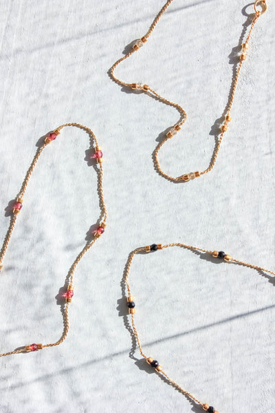 Glass Beaded Chain Bracelet