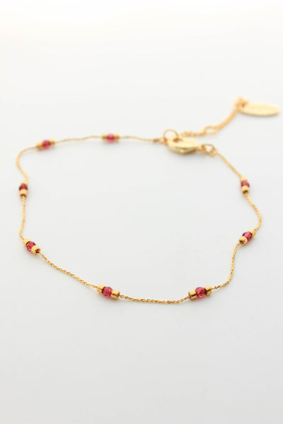 Glass Beaded Chain Bracelet