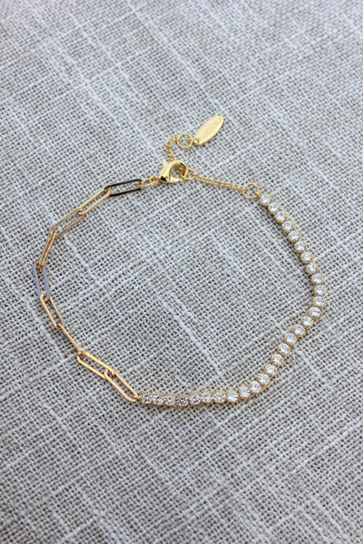 Half Chain Tennis Bracelet