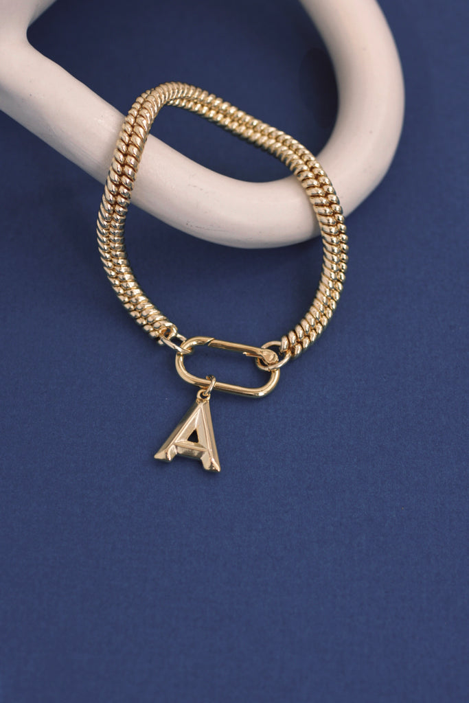 Monogram Curb Chain Bracelet – Serefina