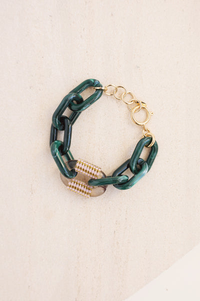 Resin Chain Link Bracelet - Bling Edition