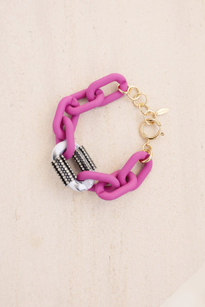 Resin Chain Link Bracelet - Bling Edition