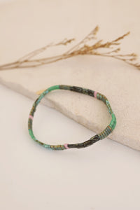 Beaded Chicklet Bracelet Turquoise