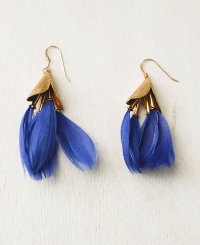 Dancing Feathers Statement Earrings