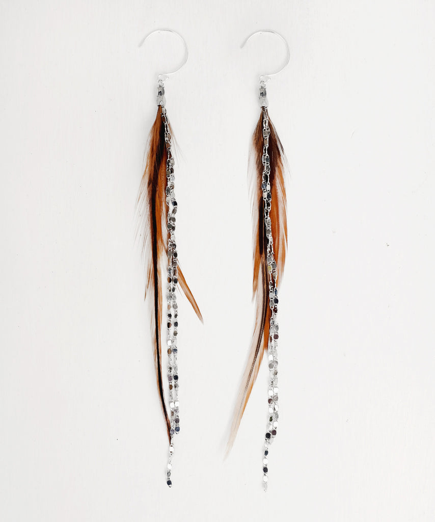 Muse Soft Pink Feather Earrings - TheTrendBlazer