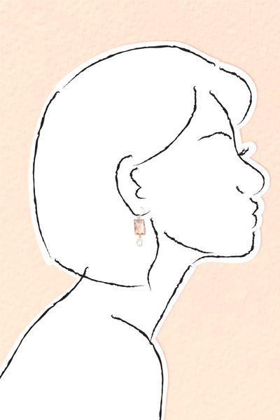 Iridescent Drop Earrings - Gold