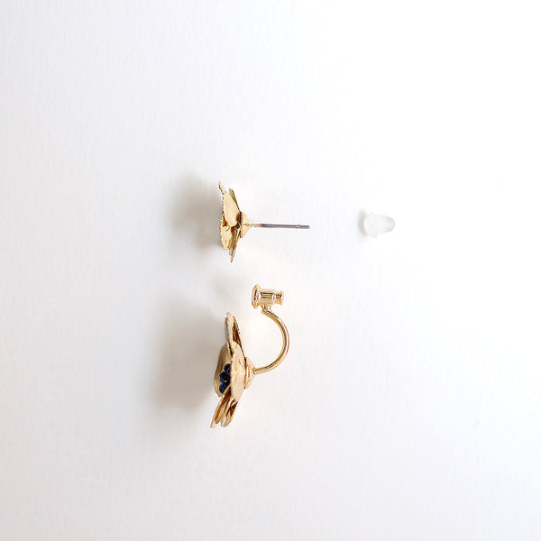 Poppy Front Back Earrings - Gold