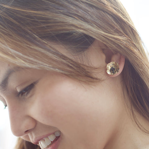 Poppy Front Back Earrings - Gold