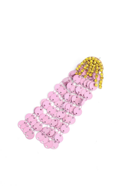 Sequin Waterfall Earrings - Lilac
