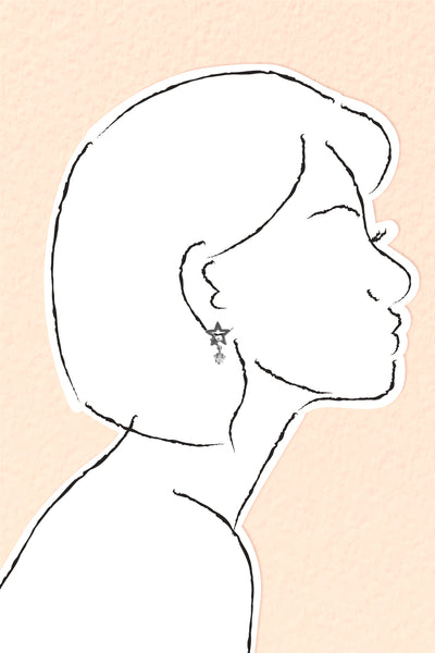 Tiny Star Drop Earrings