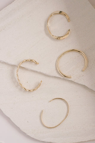 Lunar Hammered Cuff Bracelet