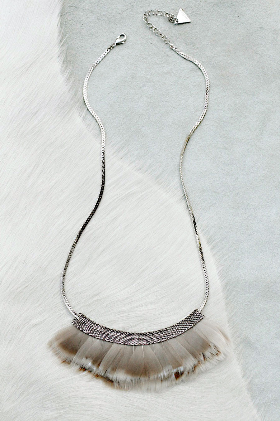 Feather bib necklace hotsell