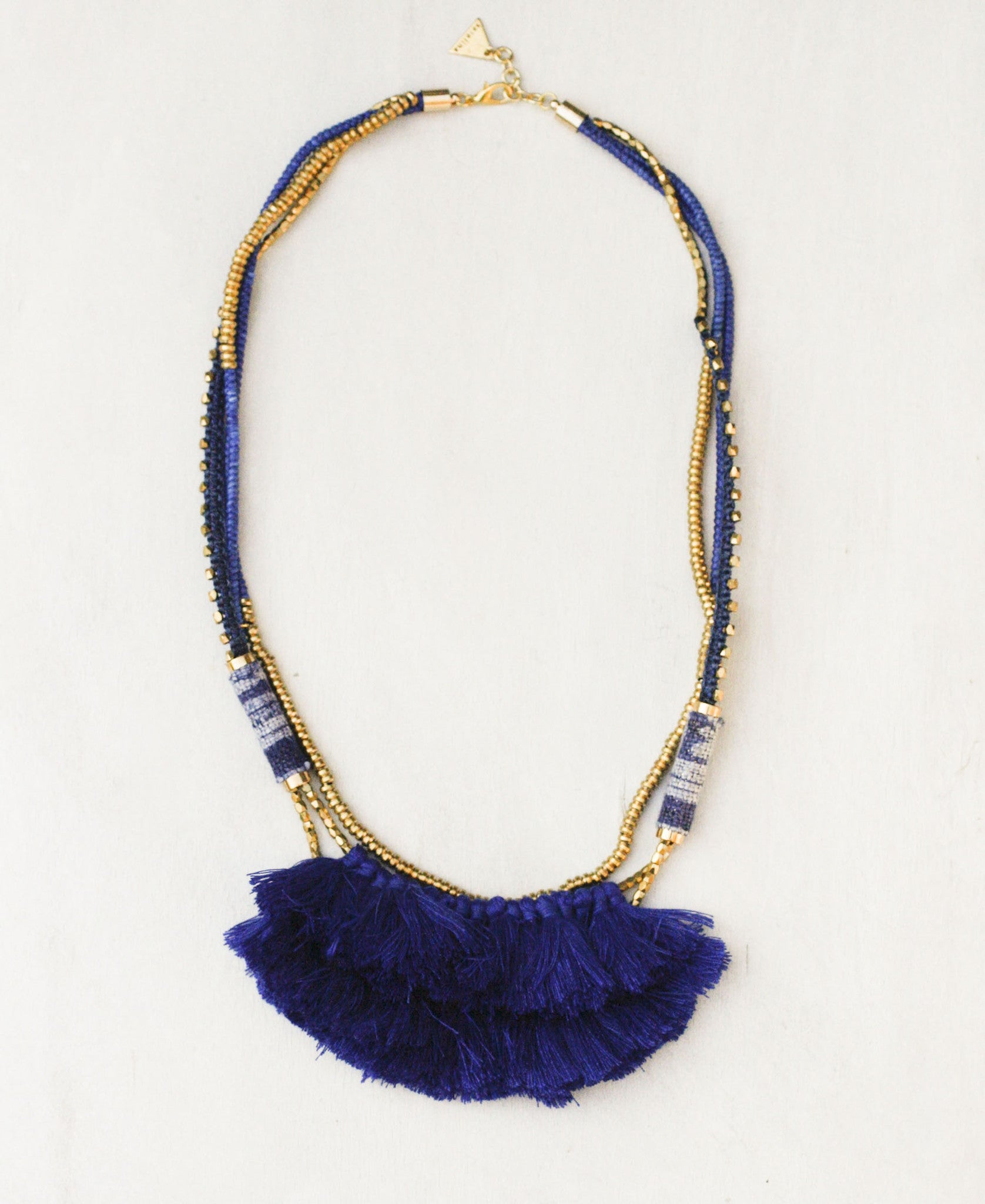 Wholesale fabric tassel necklace hotsell
