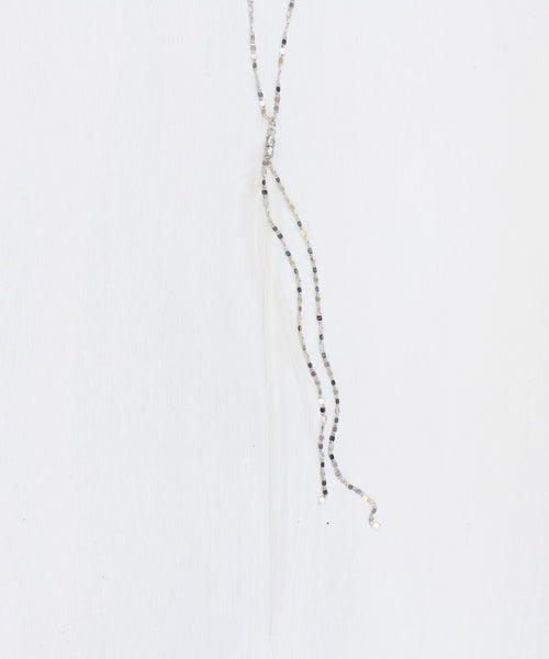 Glistening Long Feather Delicate Necklace
