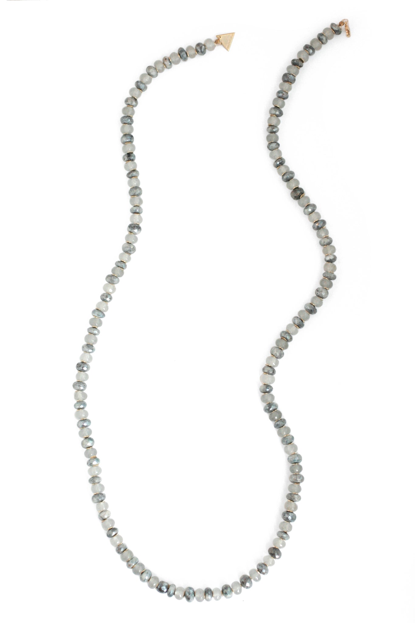 Long Moonstone Necklace - Grey