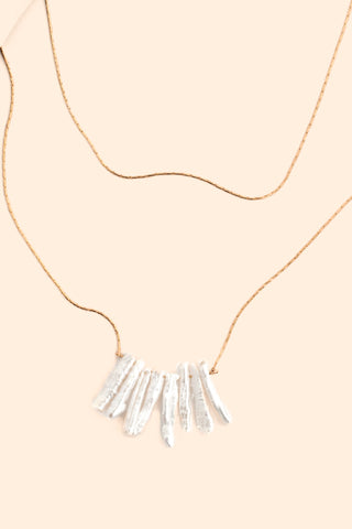Dangle Pearl  Delicate Necklace - Pearl