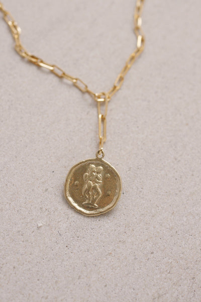 Paperclip Chain Zodiac Necklace