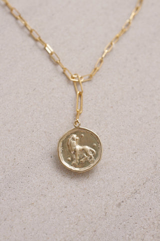 Paperclip Chain Zodiac Necklace