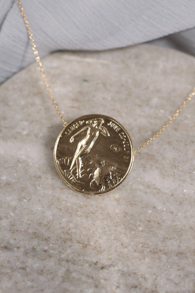 Vintage Inspired Zodiac Sign Coin Necklace