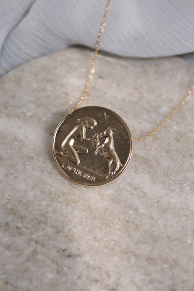 Vintage Inspired Zodiac Sign Coin Necklace