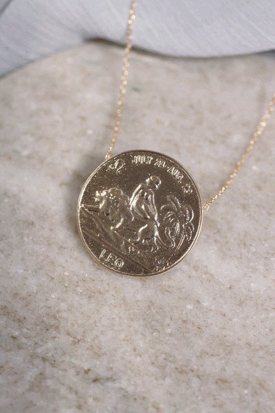 Vintage Inspired Zodiac Sign Coin Necklace