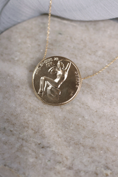 Vintage Inspired Zodiac Sign Coin Necklace