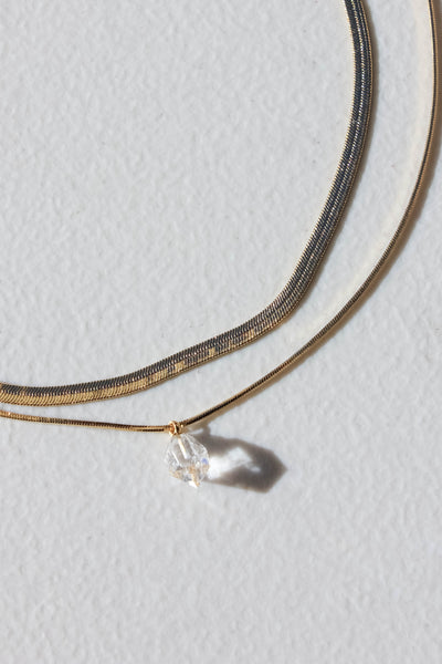 Raw Quartz Layered Necklace