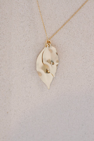 Dual Leaf Pendant Necklace